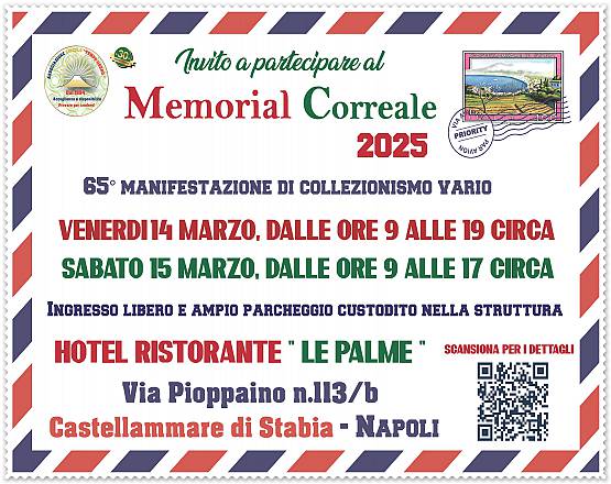 Collezionismo: torna il 14 e 15 marzo 2025 il memorial correale